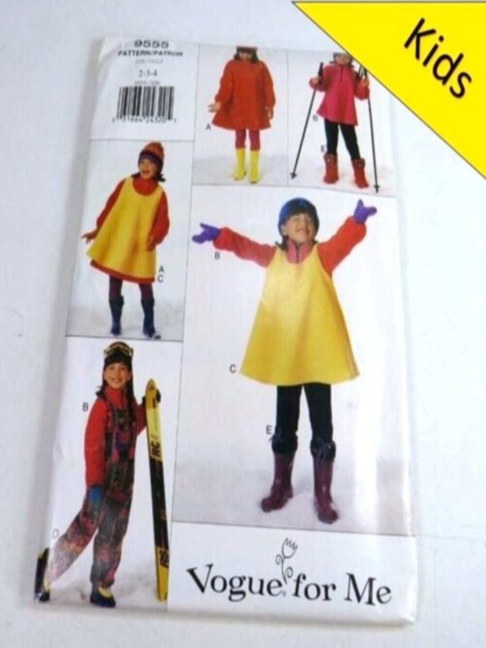 Vogue 9555 | Children’s Easy Winter Wardrobe Set | Sizes 2–6X UNCUT